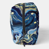 Vibrant Swirls of Blue and Gold 5 Waschbeutel (Rechts)