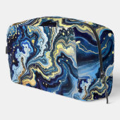 Vibrant Swirls of Blue and Gold 5 Waschbeutel (Rechte Ecke)