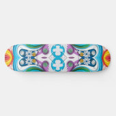 Vibrant Symmetry, Multicolor Paper Quilling Manda Skateboard (Horizontal)