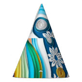 Vibrant Symmetry Multicolor Paper Quilling Mandala Partyhütchen (Links)