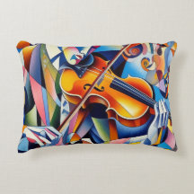 Vibrant Symphony: Abstract Violinist Art