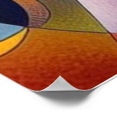 Vibrant Symphony: Abstrakte Violinistin-Kunst Poster (Ecke)