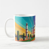 Vibrant Taj Mahal Sunrise Art Mug Kaffeetasse (Links)