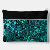 Vibrant Teal Cosmetic Pouch Zubehörtasche (Rückseite)