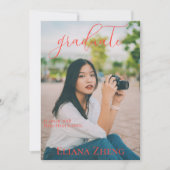 Vibrant Text and Photo Graduation Announcement (Vorderseite)