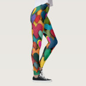 Vibrant Textured Heart Mosaic Leggings (Rechts)