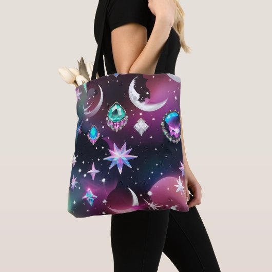 Vibrant Tourmaline Opal Celestial Moon Phases Tasche (Von Nahem)