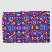 Vibrant towel featuring a symmetrical pattern golfhandtuch (Horizontal)