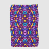 Vibrant towel featuring a symmetrical pattern golfhandtuch (Vorderseite)
