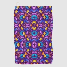 Vibrant towel featuring a symmetrical pattern golfhandtuch