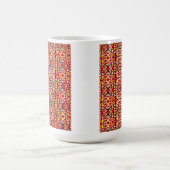 Vibrant Tribal Fusion Geometric Symmetry Pattern Kaffeetasse (Mittel)