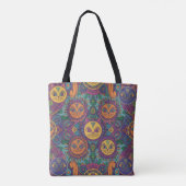 Vibrant Tribal Spirit Cats Tote Bag Tasche (Rückseite)