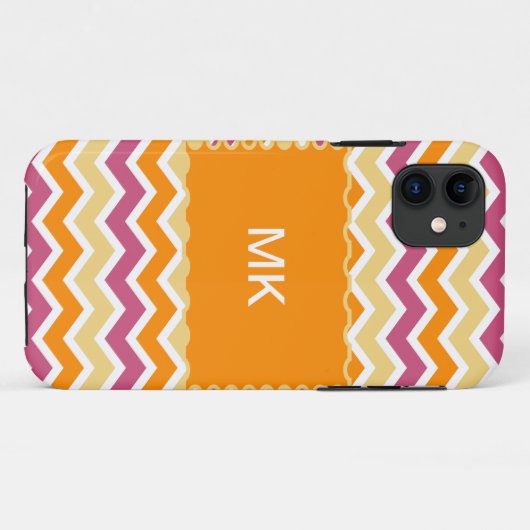 Vibrant Tribal ZigZag Case-Mate iPhone Hülle (Rückseite (Horizontal))