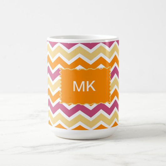Vibrant Tribal ZigZag Kaffeetasse (Mittel)
