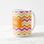 Vibrant Tribal ZigZag Kaffeetasse (VorderseiteRechts)