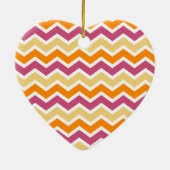 Vibrant Tribal ZigZag Keramik Ornament (Hinten)