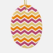 Vibrant Tribal ZigZag Keramik Ornament (Hinten)