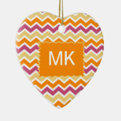 Vibrant Tribal ZigZag Keramik Ornament (Rechts)