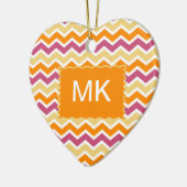 Vibrant Tribal ZigZag Keramik Ornament (Links)