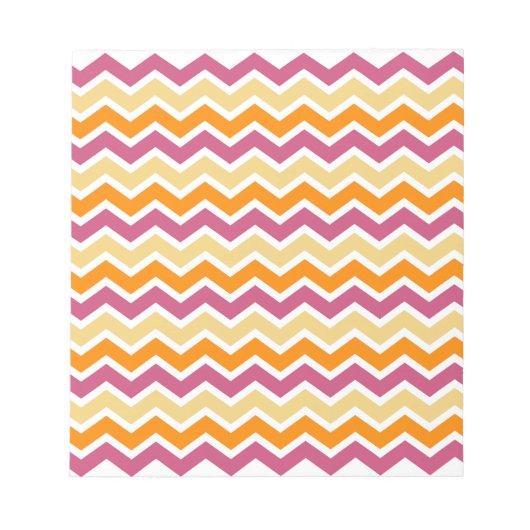 Vibrant Tribal ZigZag Notizblock (Vorderseite)