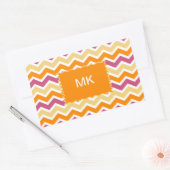 Vibrant Tribal ZigZag Rechteckiger Aufkleber (Umschlag)