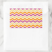 Vibrant Tribal ZigZag Rechteckiger Aufkleber (Tasche)