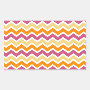 Vibrant Tribal ZigZag Rechteckiger Aufkleber