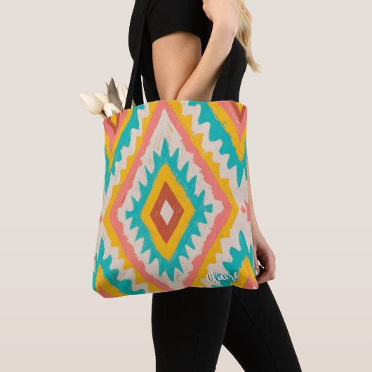 Vibrant Tribe, Bold Geometric Boho Pattern Tasche (Von Nahem)