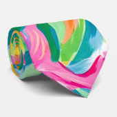 Vibrant Tropical Abstract  Krawatte (Gerollt)