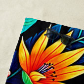 Vibrant Tropical Flower Art Strandtuch (Beispiel)