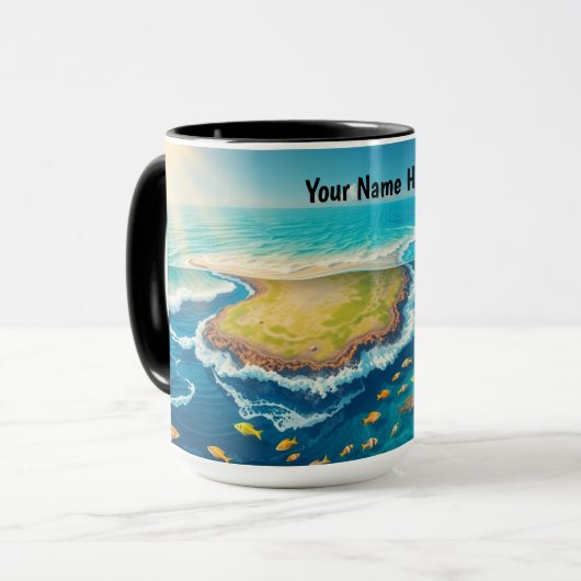 Vibrant Tropical Island and Rich Marine Life Tasse (Vorderseite Links)