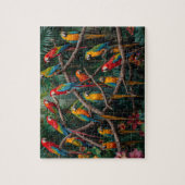 Vibrant Tropical Macaws Jungle Puzzle (Vertikal)