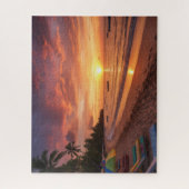 Vibrant Tropical Sunset Beach Landscape Puzzle (Vertikal)