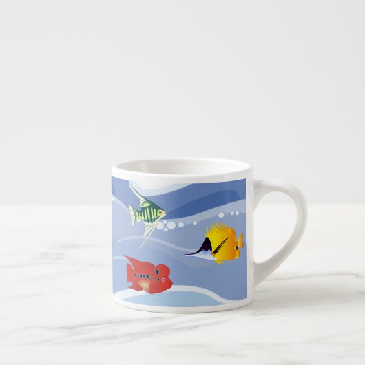 Vibrant Underwater Fish Art Espresso Cup Espressotasse (Rechts)