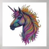 Vibrant Unicorn Majestät Poster (Vorne)