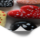 Vibrant Valentine Poster – Fantasy Hearts Design (Ecke)