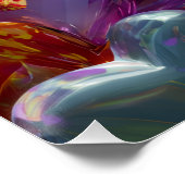 Vibrant Valentine Poster – Fantasy Hearts Design (Ecke)