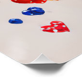 Vibrant Valentine Poster – Fantasy Hearts Design (Ecke)