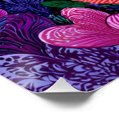 Vibrant Valentine Poster – Fantasy Hearts Design (Ecke)