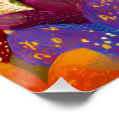 Vibrant Valentine Poster – Fantasy Hearts Design (Ecke)