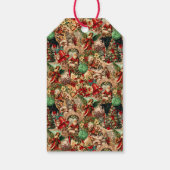 Vibrant Victorian Christmas Collage Geschenkanhänger (Rückseite)