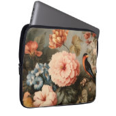 Vibrant Vintage Floral and Bird Scene Laptopschutzhülle (Vorne Rechts)