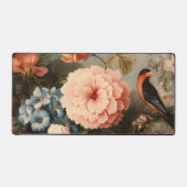 Vibrant Vintage Floral and Bird Scene Schreibtischunterlage (Vorderseite)