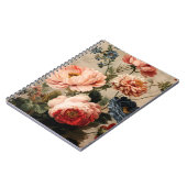 Vibrant Vintage Floral Arrangement Notizblock (Linke Seite)