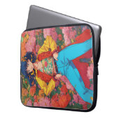 "Vibrant Vogue: farbenfrohe Girl Laptop Tasche" Laptopschutzhülle (Vorderseite Links)
