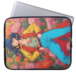 "Vibrant Vogue: farbenfrohe Girl Laptop Tasche" Laptopschutzhülle
