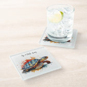 Vibrant Voyager, custom Glasuntersetzer (Schrägansicht)