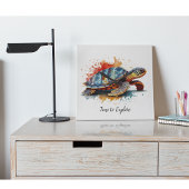 Vibrant Voyager, custom Quadratische Wanduhr