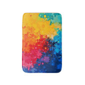 Vibrant Watercolor Chaos Art Badematte (Vorderseite Vertikal)