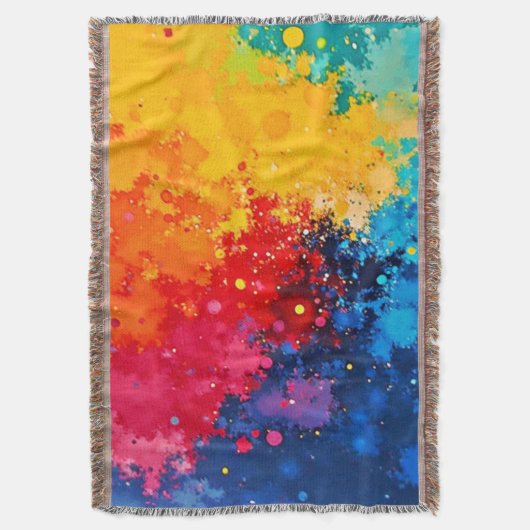 Vibrant Watercolor Chaos Art Decke (Vorderseite Vertikal)